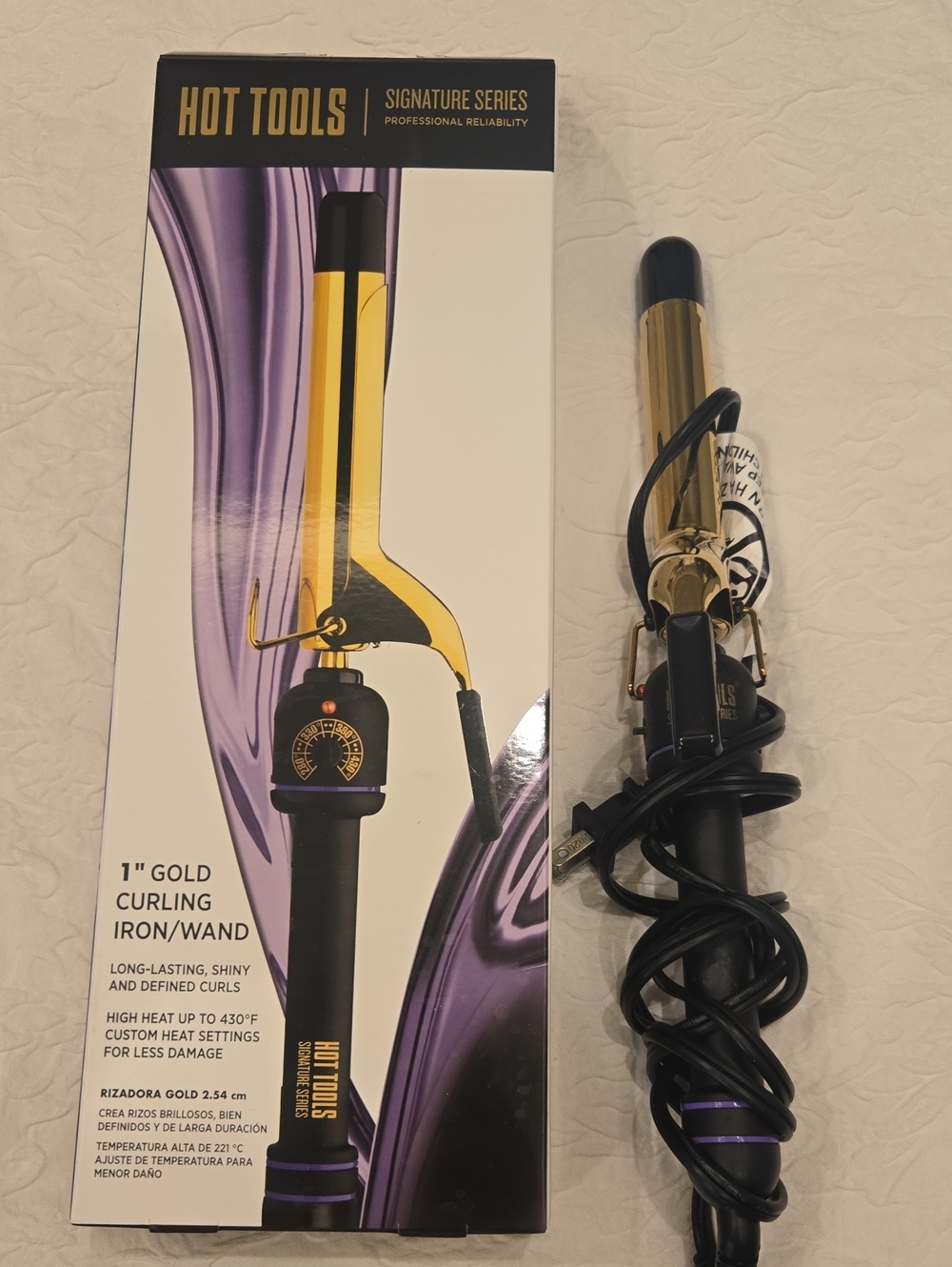 Hot Tools 1" Gold Curling Iron/Wand - Gold